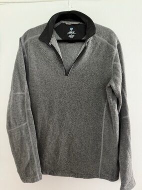KÜHL Revel Men’s Gray 1/4 Zip Performance Fleece Pullover Size L